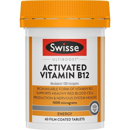 Swisse Ultiboost Activated Vitamin B12 (1000mcg) 60 Tablets