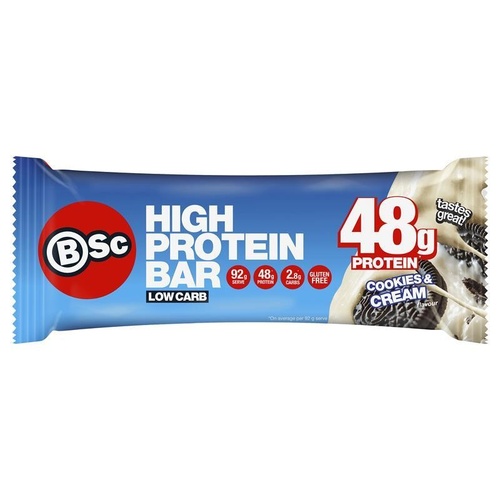 BSc High Protein Low Carb Bar Cookies & Cream 92g