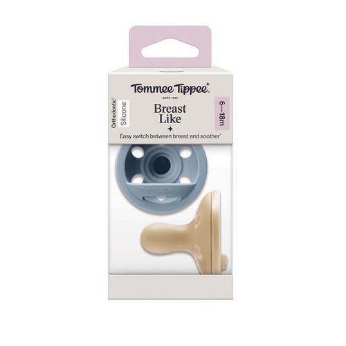 Tommee Tippee Breast Like Soother 6-18 Months 2 Pack