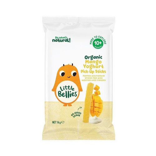 Little Bellies Organic Mango Yoghurt Pick Up Sticks 16g