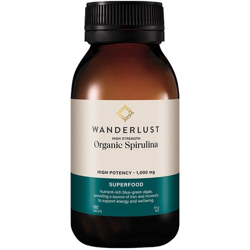 Wanderlust Organic High Strength Spirulina 180 Tablets