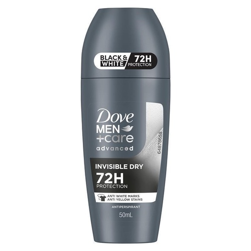 Dove Men+ Care Antiperspirant Deodorant 72h Roll On Invisible Dry 50ml