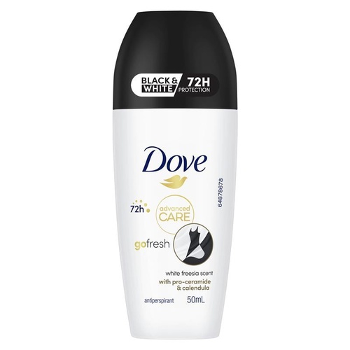 Dove Women Advanced Care Antiperspirant Deodorant 72h Roll On Black & White 50ml