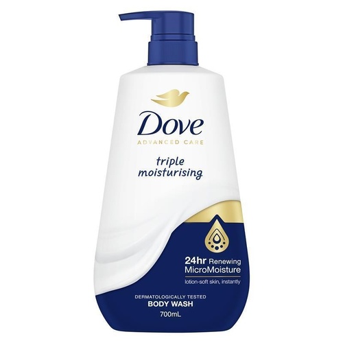 Dove Advanced Care Body Wash Triple Moisturising 700ml
