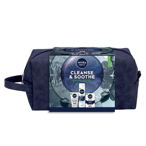 NIVEA Men Cleanse & Soothe - Sensitive Skin Trio Gift Bag 2025