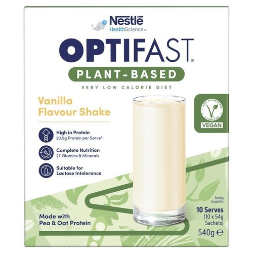 Optifast VLCD Plant Based Shake Vanilla 10 x 54g