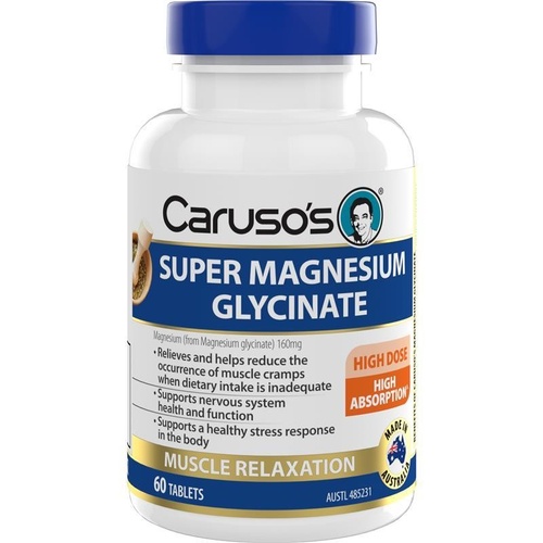 Carusos Super Magnesium Glycinate 60 Tablets