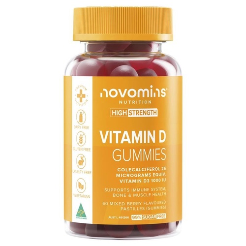 Novomins Vitamin D 60 Gummies NEW