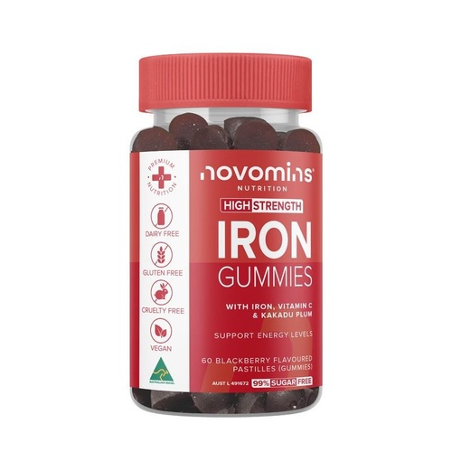Novomins Iron 60 Gummies NEW