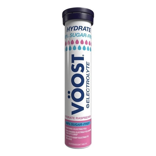 Voost Hydrate Sugar Free Raspberry Effervescent Tablets 20 Pack
