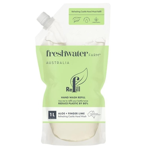 Freshwater Farm Hand Wash Aloe + Finger Lime Refill Pouch 1 Litre