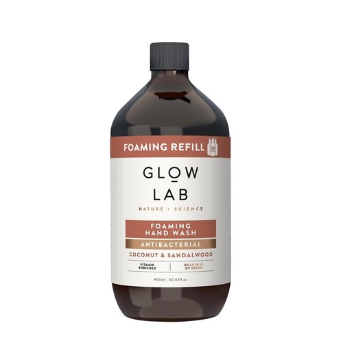Glow Lab Antibacterial Foaming Coconut & Sandalwood Hand Wash Refill 900ml