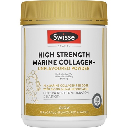 Swisse Beauty High Strength Marine Collagen+ Unflavoured Powder 189g