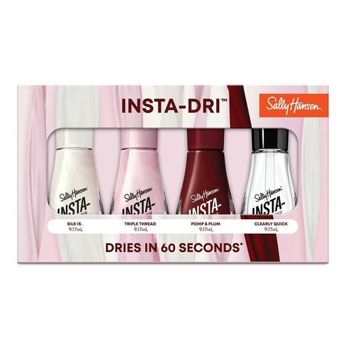 Sally Hansen Nail Polish Clearly Quick + Silk Is + Tripple Tread + Pomp & Plum
