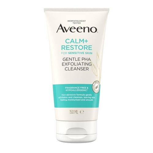 Aveeno Face Calm and Restore Gentle PHA Exfoliating Cleanser 150ml