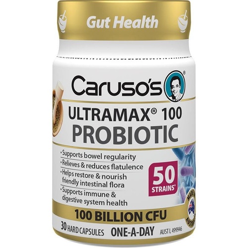 Carusos Ultramax 100 Probiotic 30 Capsules