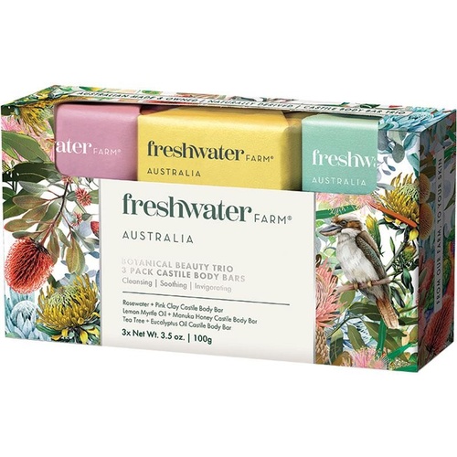 Freshwater Farm Botanical Beauty Body Bar Trio Pack 3 x 100g