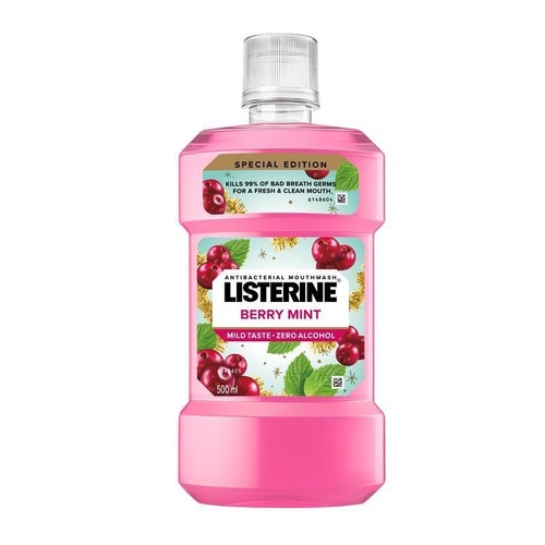 Listerine Mouthwash Berry Mint Limited Edition 500ml