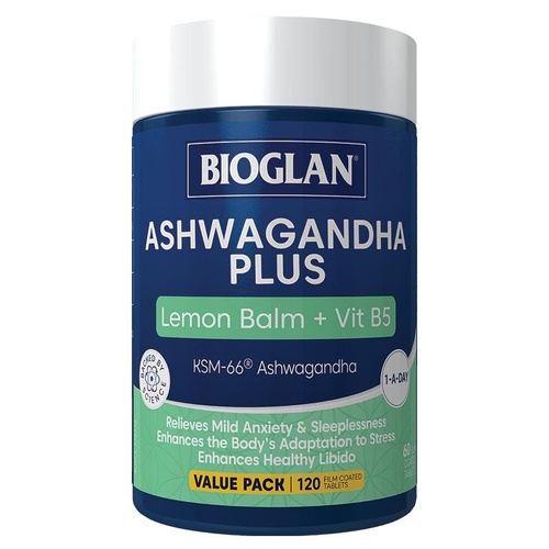 Bioglan Ashwagandha Plus 120 Tablets
