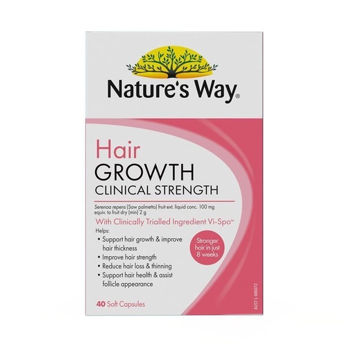 Natures Way Hair Growth Clinical Strength 40 Tablets