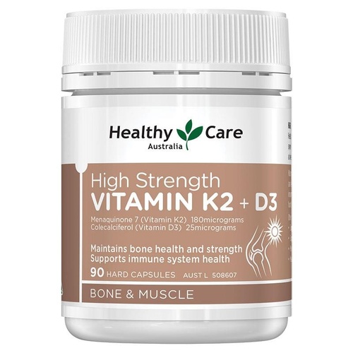 Healthy Care High Strength Vitamin K2 + D3 90 Capsules