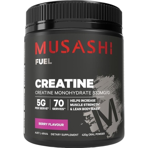 Musashi Creatine Monohydrate Berry Flavour 420g