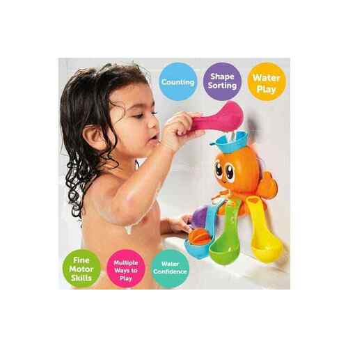 Tomy Toomies 7-In-1 Tubside Tala Octopus Educational Bath Toy Kids/Toddler 12m+