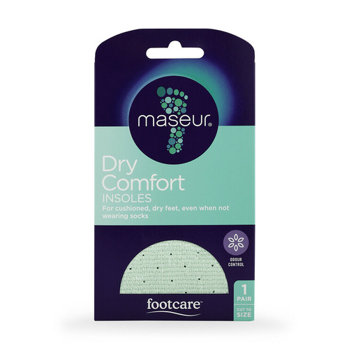 Maseur Footcare Dry Comfort Insoles 1 Pair Shock-absorbing Foam Latex
