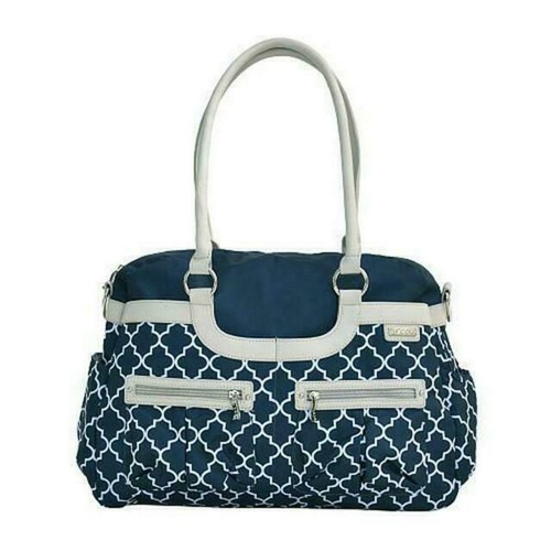 JJ Cole Collections Satchel Diaper Bag Spacious 12 Pockets - Navy Arbor