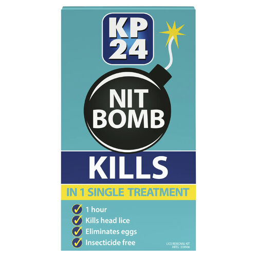 KP24 Nit Bomb Lice Treatment 50ml Kills in 1 Treatment With Comb Lice and Eggs