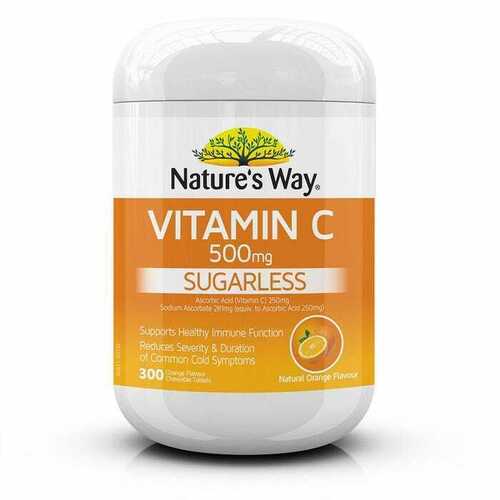 Nature's Way Vitamin C 500mg Sugarless Chewable Tablets 300s Immune System