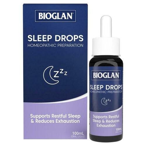 Bioglan Sleep Drops 100ml Restful Sleep Reduce Exhaustion Homeopathic