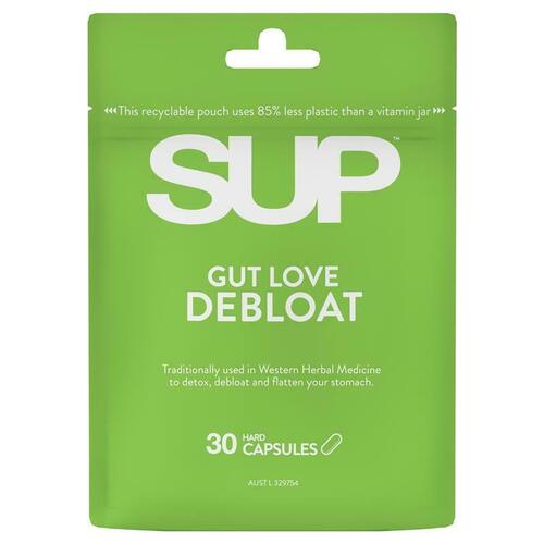 SUP Gut Love Debloat 30 Capsules Herbal Bloating Indigestion Flatulence