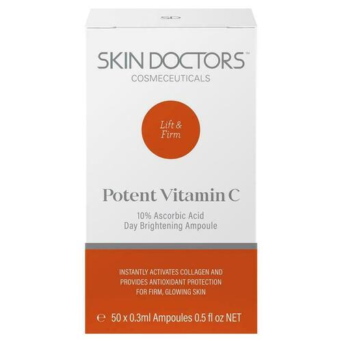 Skin Doctors Potent Vit. C Ampoules 50 Pack Antioxidant Firm Glowing Skin