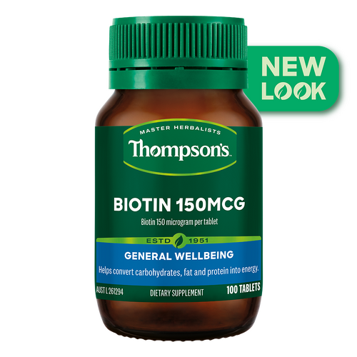 Thompson's Biotin 150MCG 100 Tablets Vitamin B7 Assist Metabolism