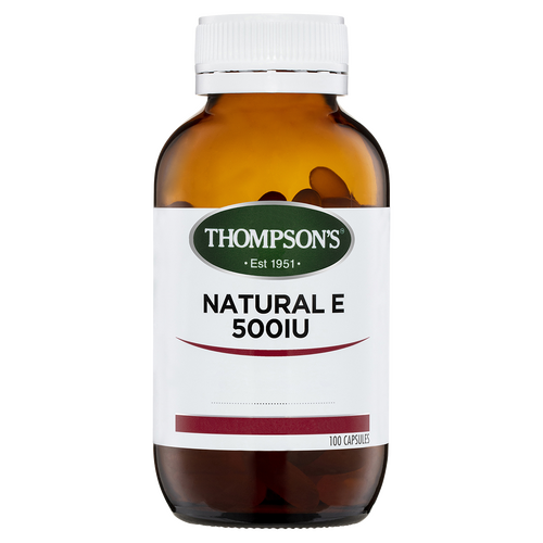 Thompson's Natural E 500iu 100 Capsules Support Healthy Arteries