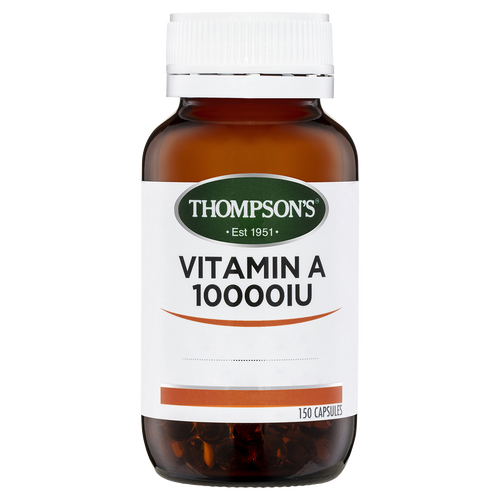 Thompson's Vitamin A 10000iu 150 Capsules Support Immune System