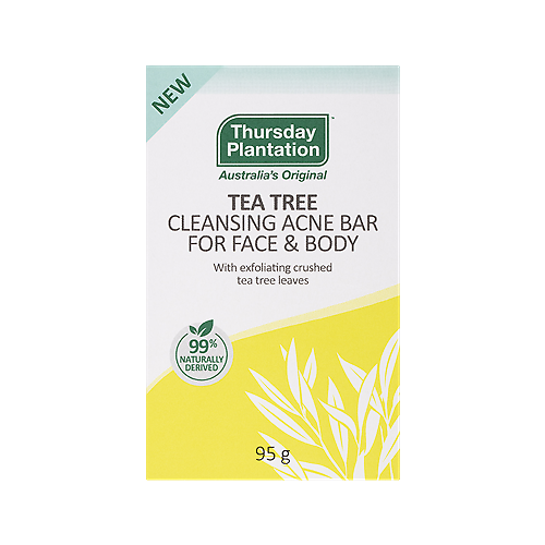 Thursday Plantation Tea Tree Acne Cleansing Bar 95g 99% Naturally Derived
